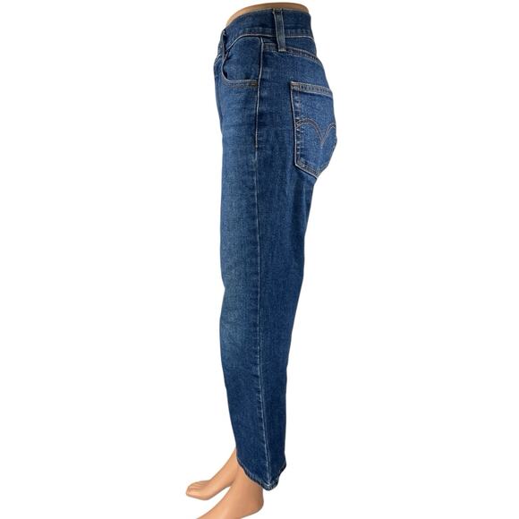 Levi's Women's Blue High Waisted Crop Flare Bootcut Denim Jeans Pants Size 26 - Picture 2 of 6